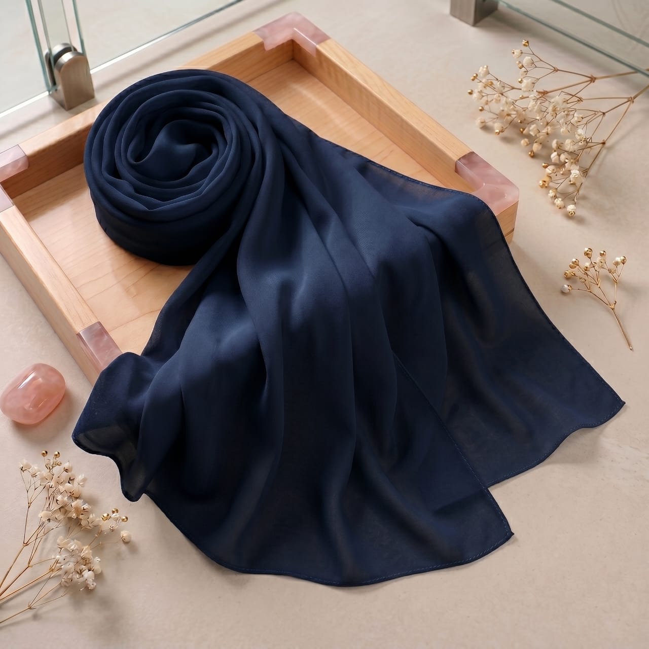 Luxurious Georgette Chiffon Scarf – 72 x 30 Inches Max Coverage