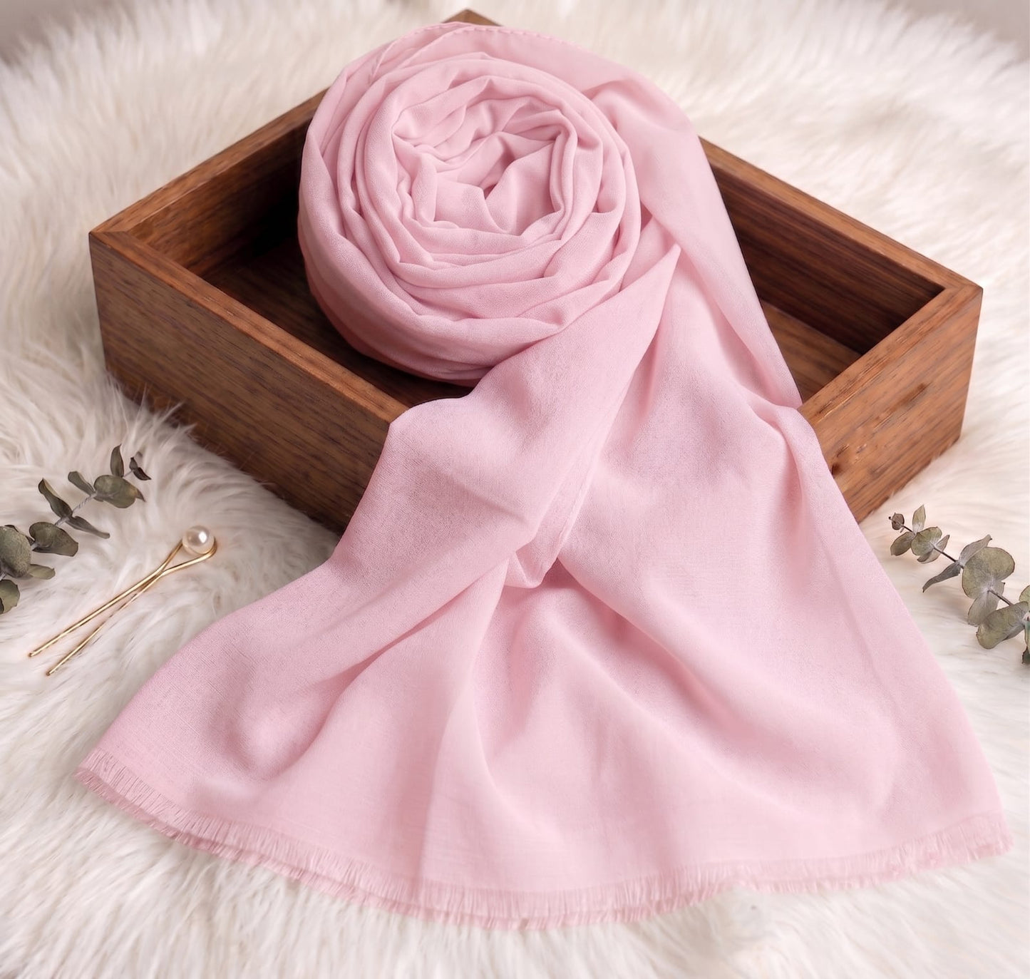 Premium Turkish Lawn Hijab – Ultra-Breathable, No-Slip Summer Scarf (White)