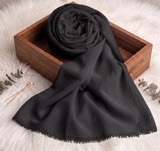 Premium Turkish Lawn Hijab – Ultra-Breathable, No-Slip Summer Scarf (White)