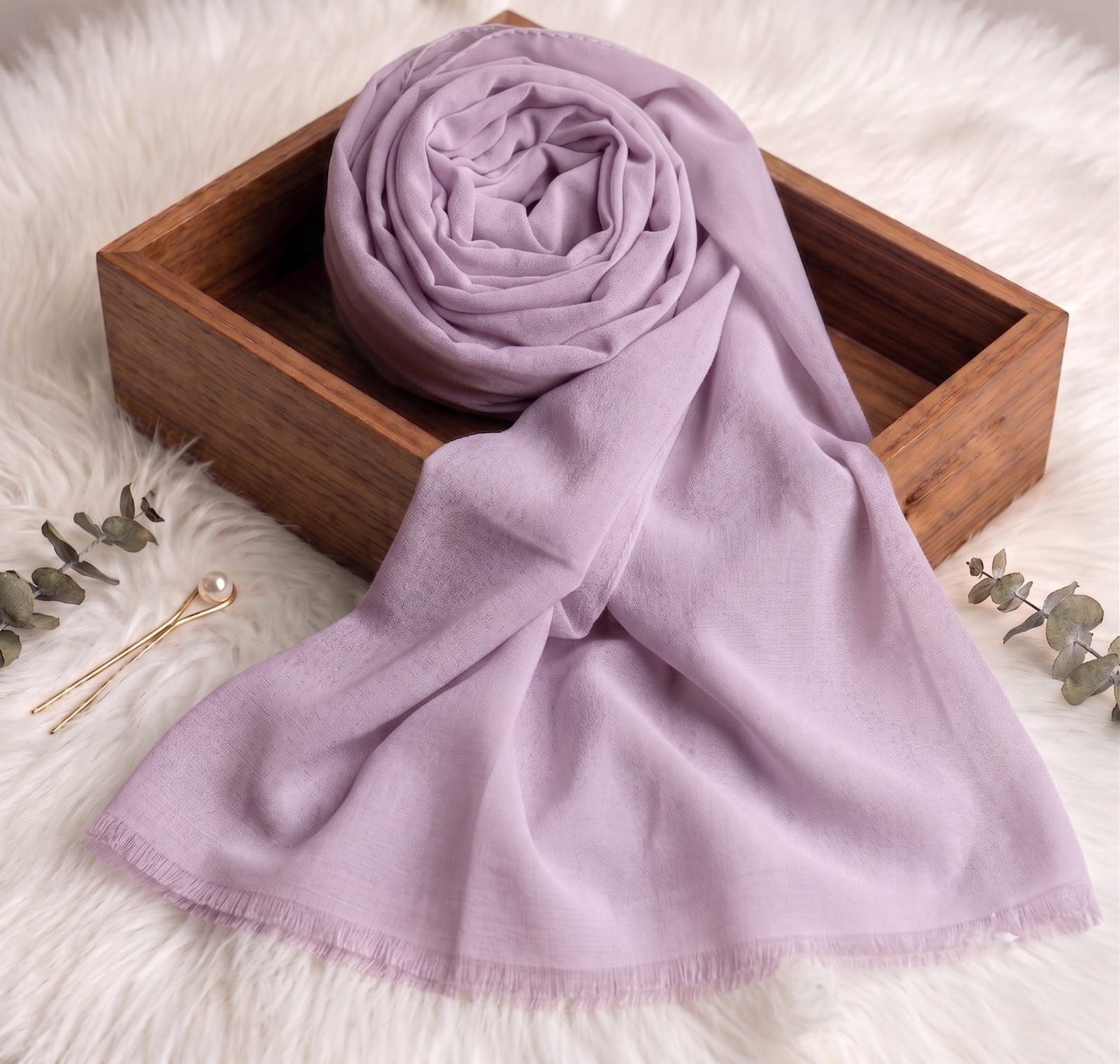 Premium Turkish Lawn Hijab – Ultra-Breathable, No-Slip Summer Scarf (White)