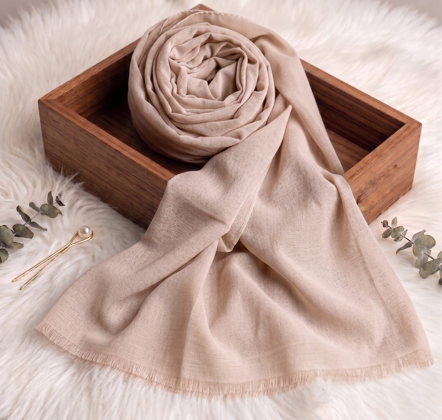 Premium Turkish Lawn Hijab – Ultra-Breathable, No-Slip Summer Scarf (White)