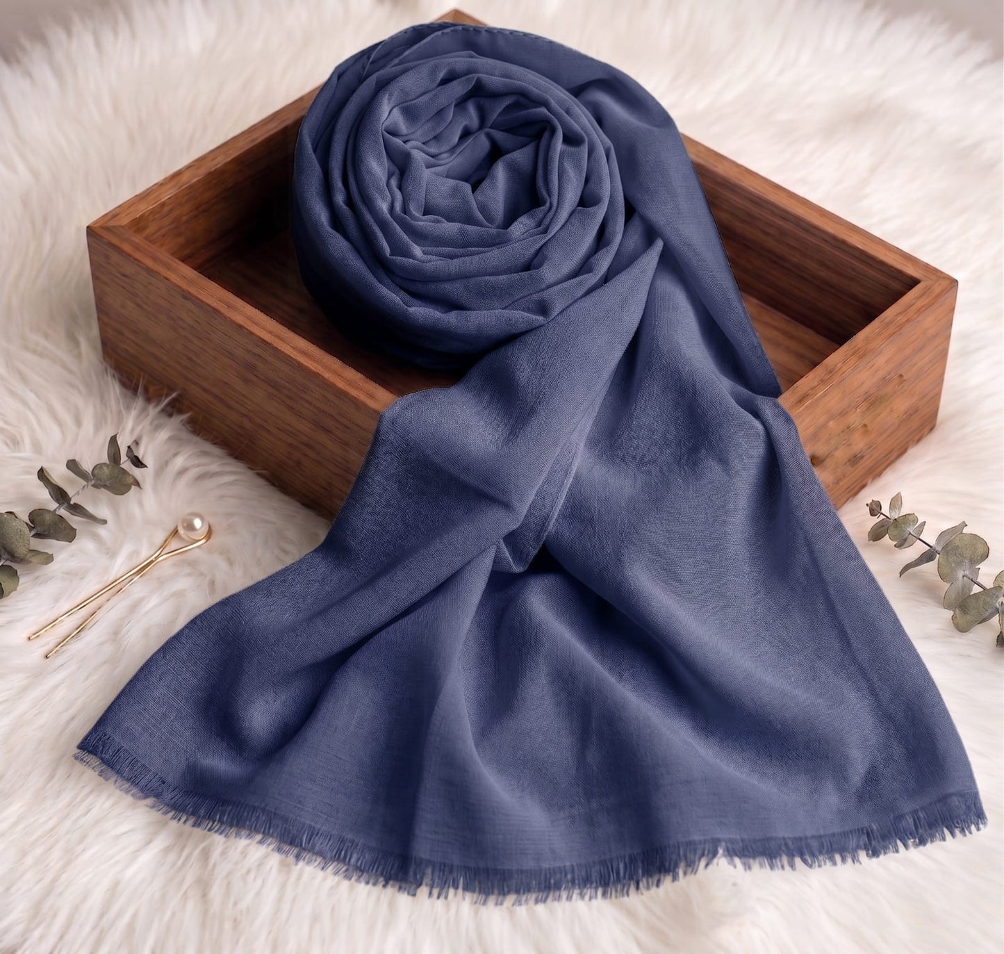 Premium Turkish Lawn Hijab – Ultra-Breathable, No-Slip Summer Scarf (White)