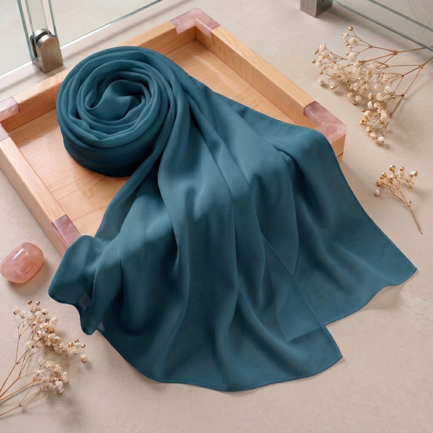 Luxurious Georgette Chiffon Scarf – 72 x 30 Inches Max Coverage