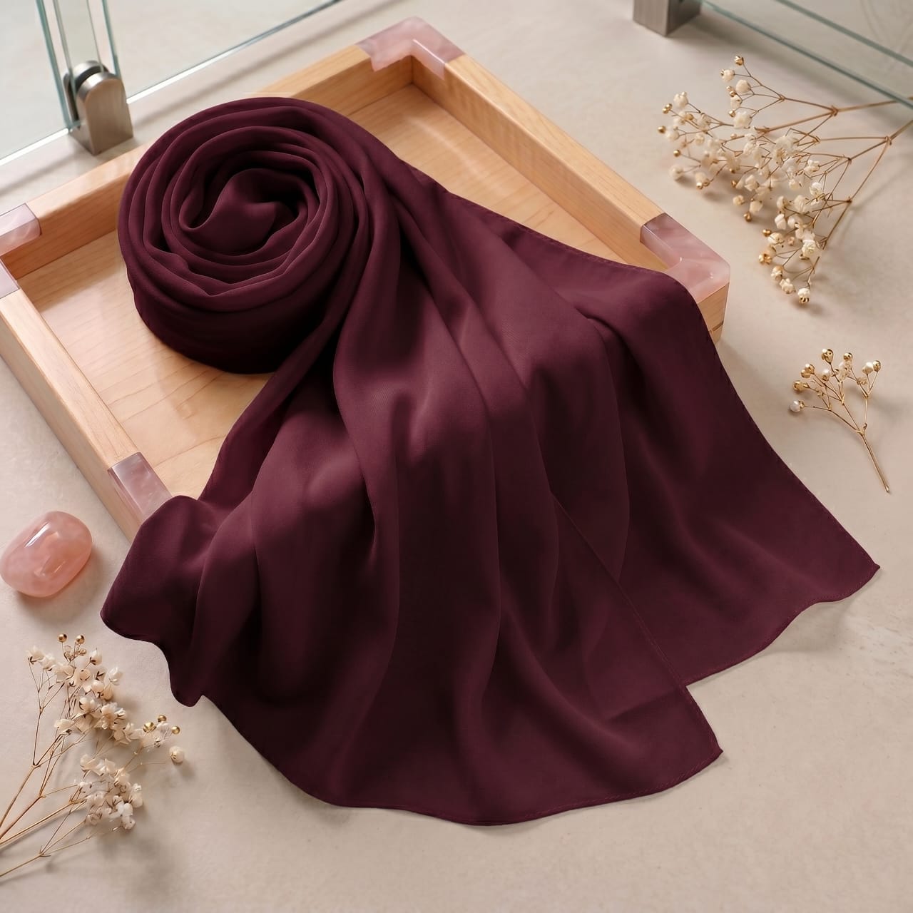Luxurious Georgette Chiffon Scarf – 72 x 30 Inches Max Coverage