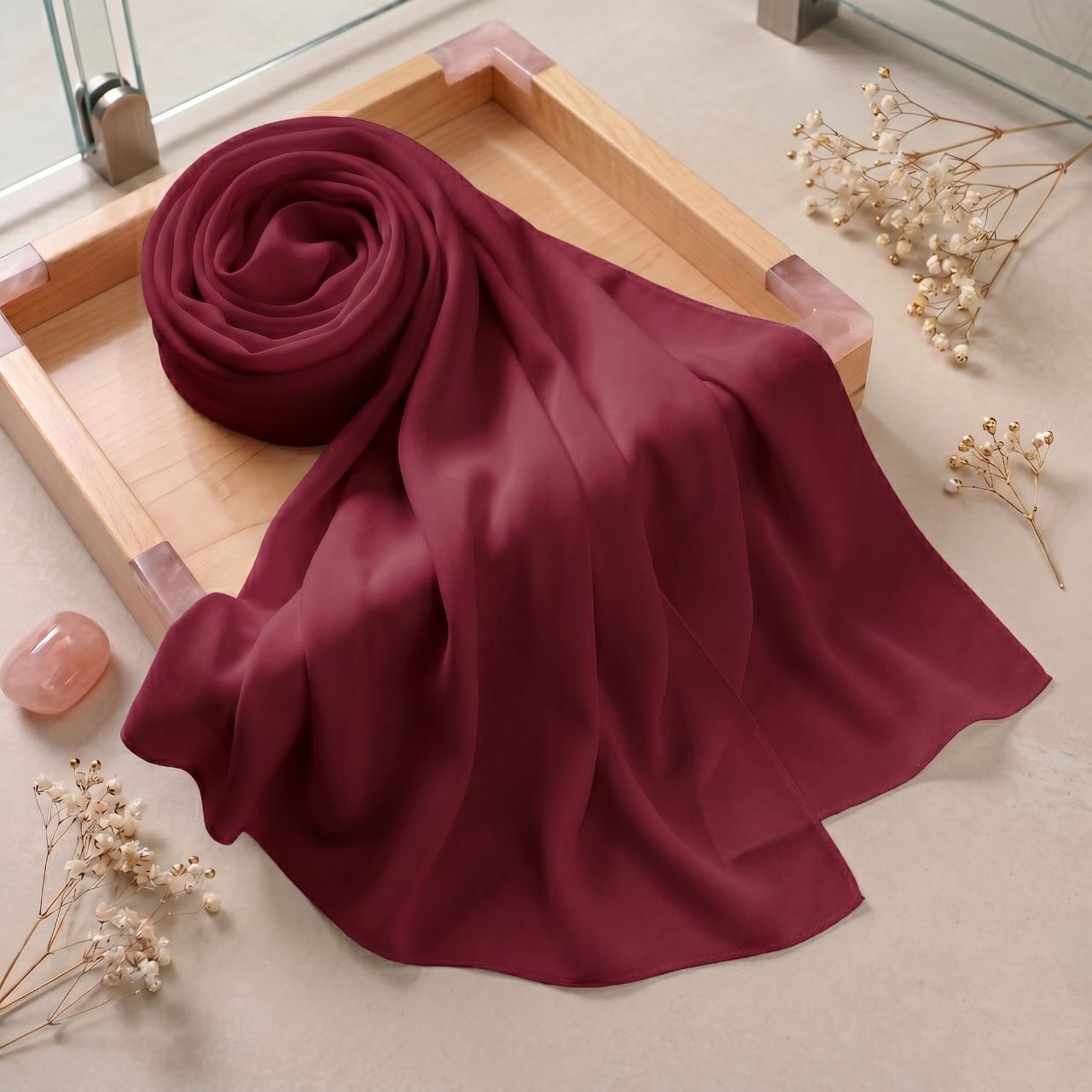 Luxurious Georgette Chiffon Scarf – 72 x 30 Inches Max Coverage