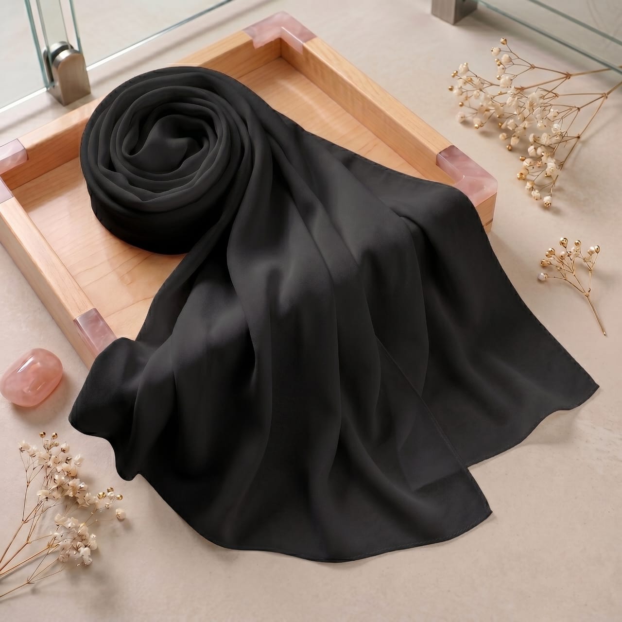 Luxurious Georgette Chiffon Scarf – 72 x 30 Inches Max Coverage