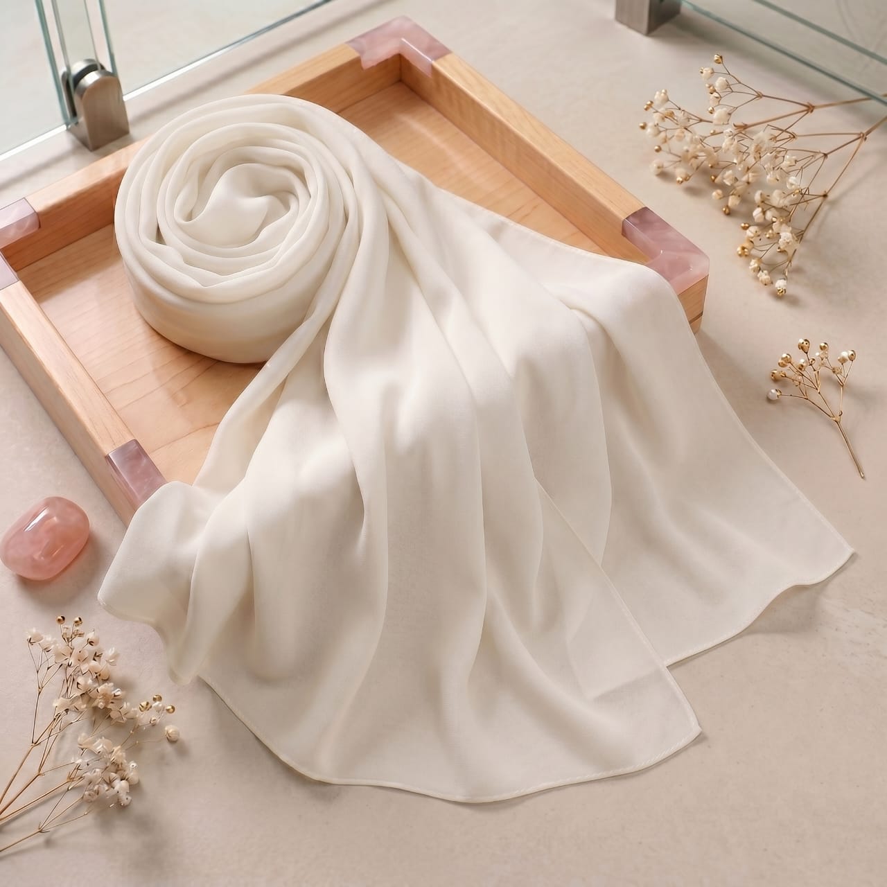 Luxurious Georgette Chiffon Scarf – 72 x 30 Inches Max Coverage