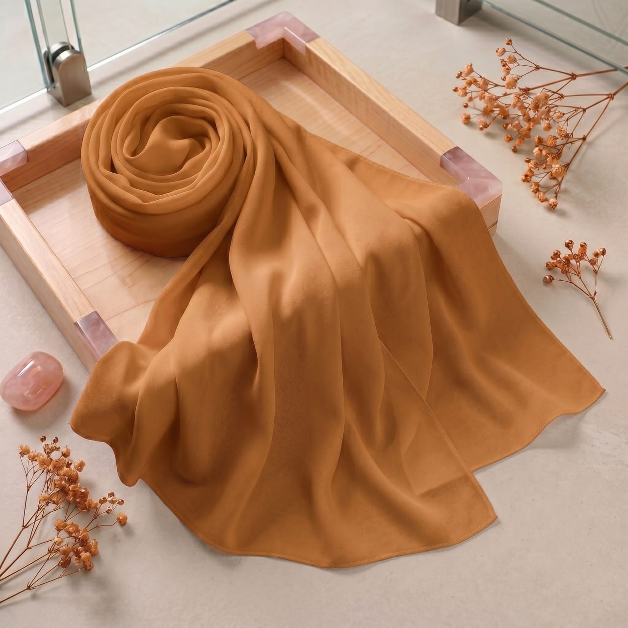 Luxurious Georgette Chiffon Scarf – 72 x 30 Inches Max Coverage